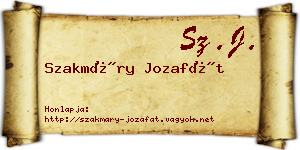 Szakmáry Jozafát névjegykártya